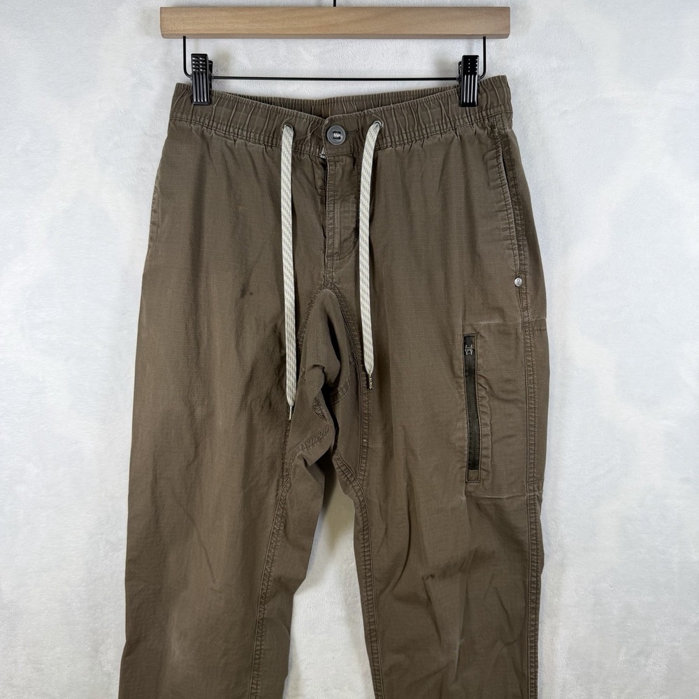 Vuori Pants Mens Small Brown Ripstop Climber Elastic Drawstring Stretch
